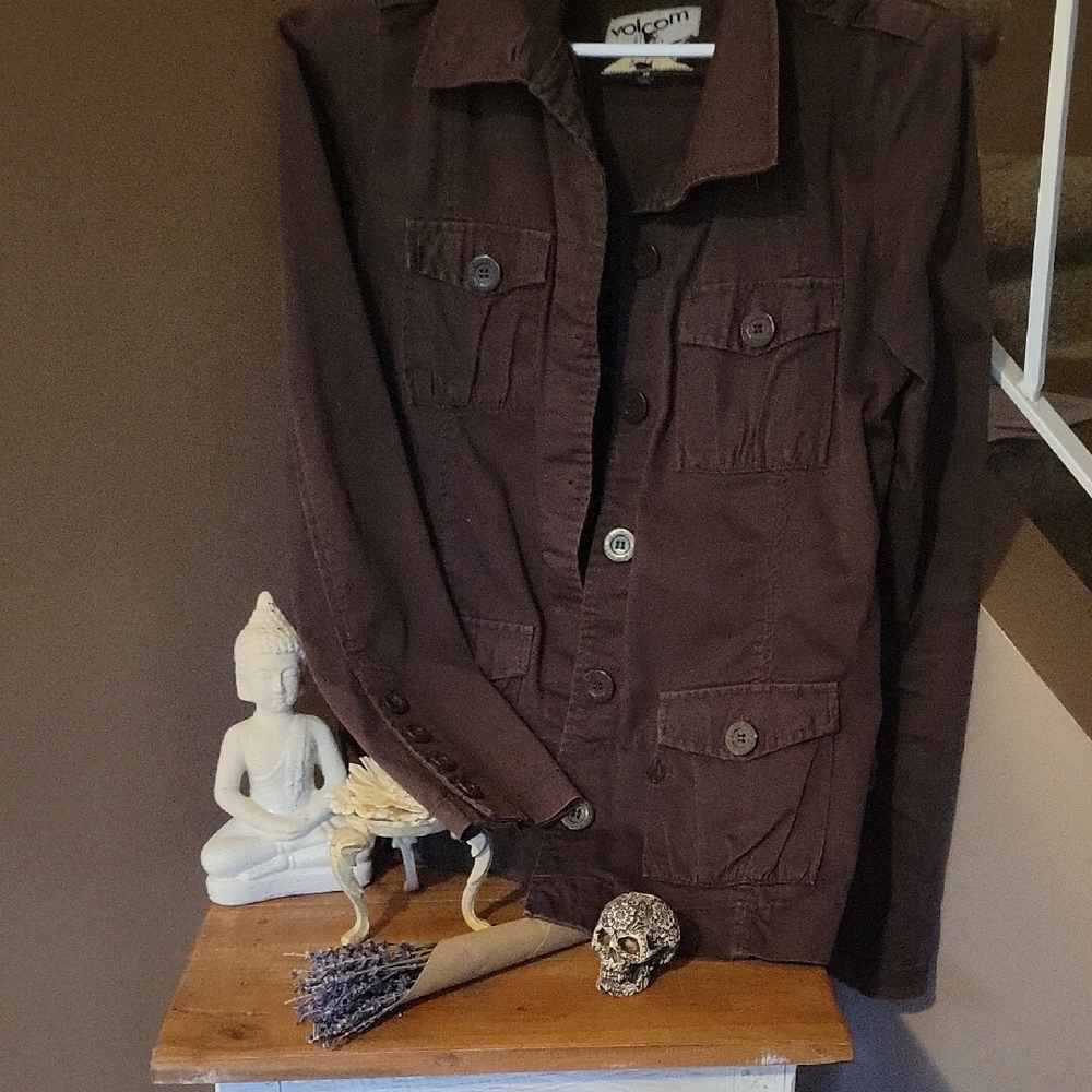 Volcom Women's Utility Jacket in Rich Brown